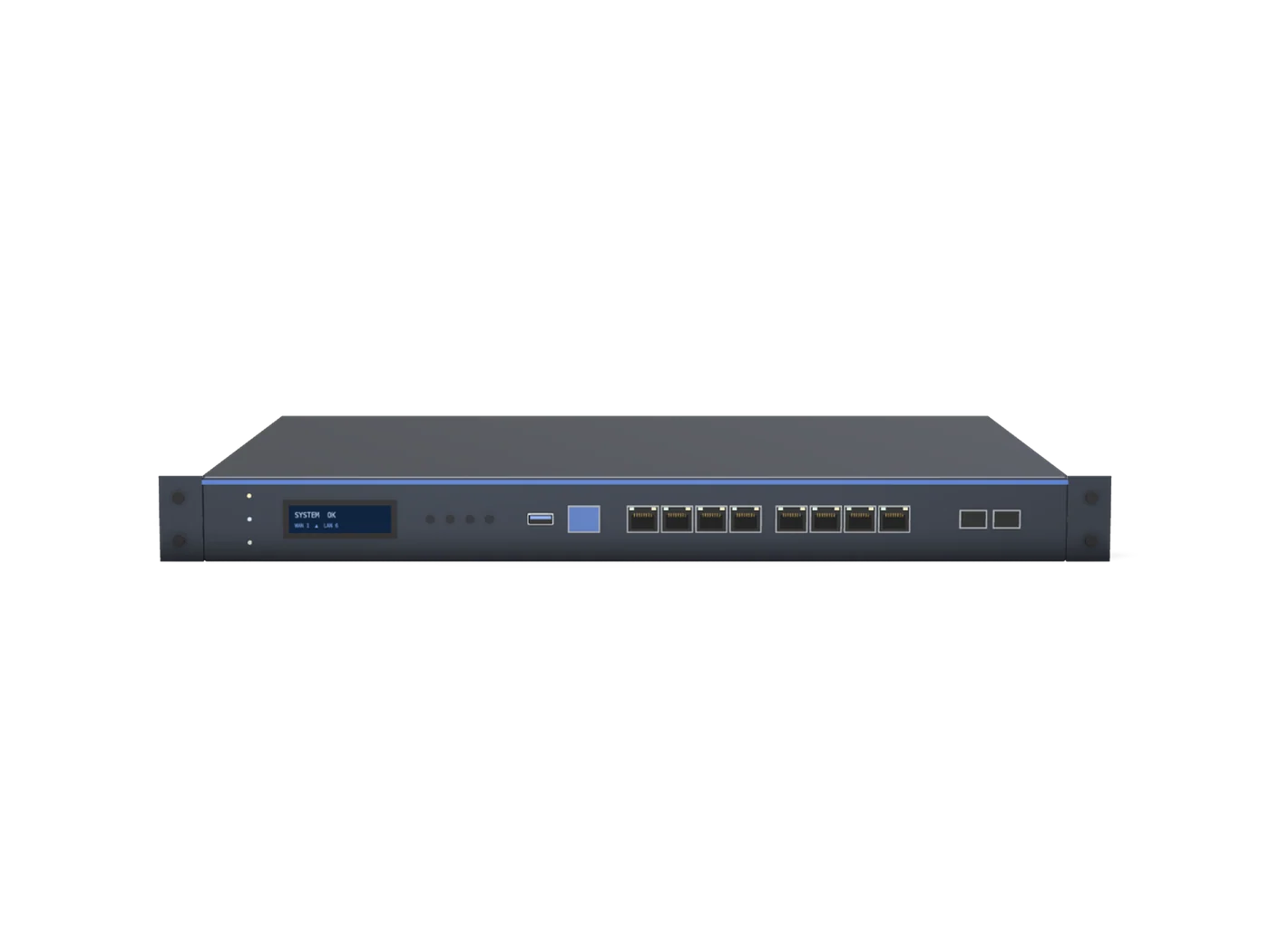Front view — representative render
