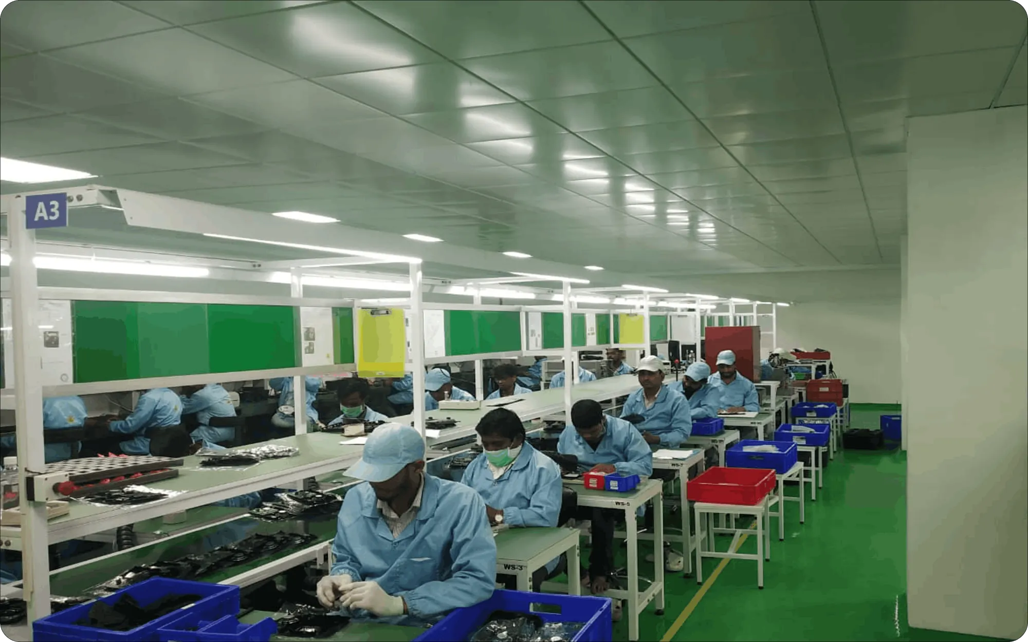 Assembly line at the Panache facility