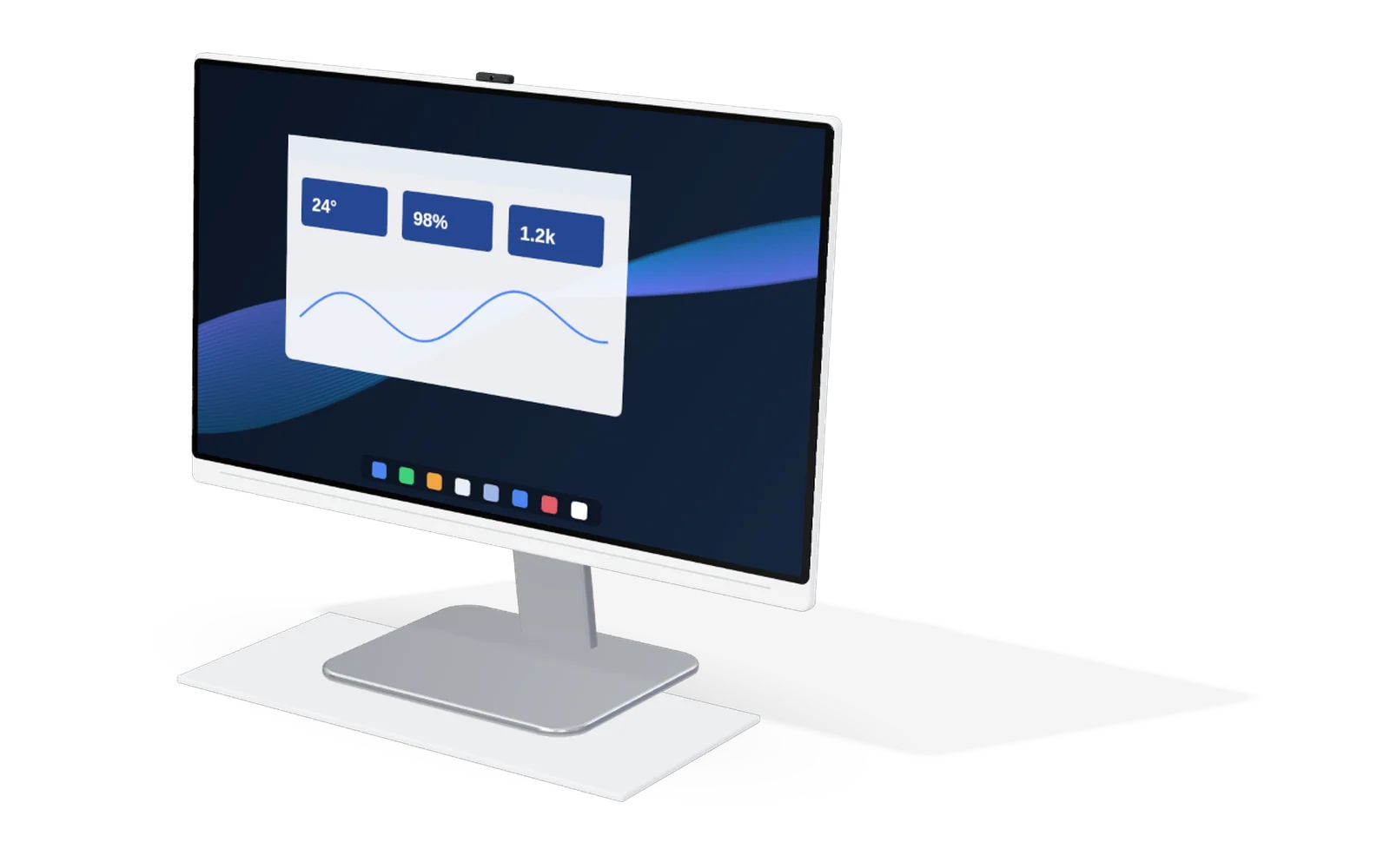 In the workspace — representative render