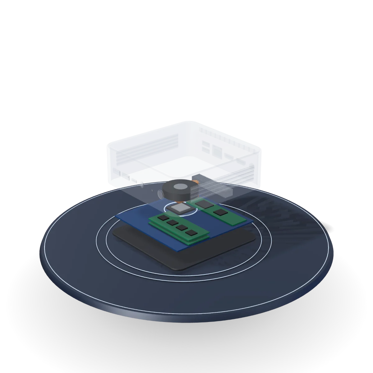Engineering & prototype — representative render