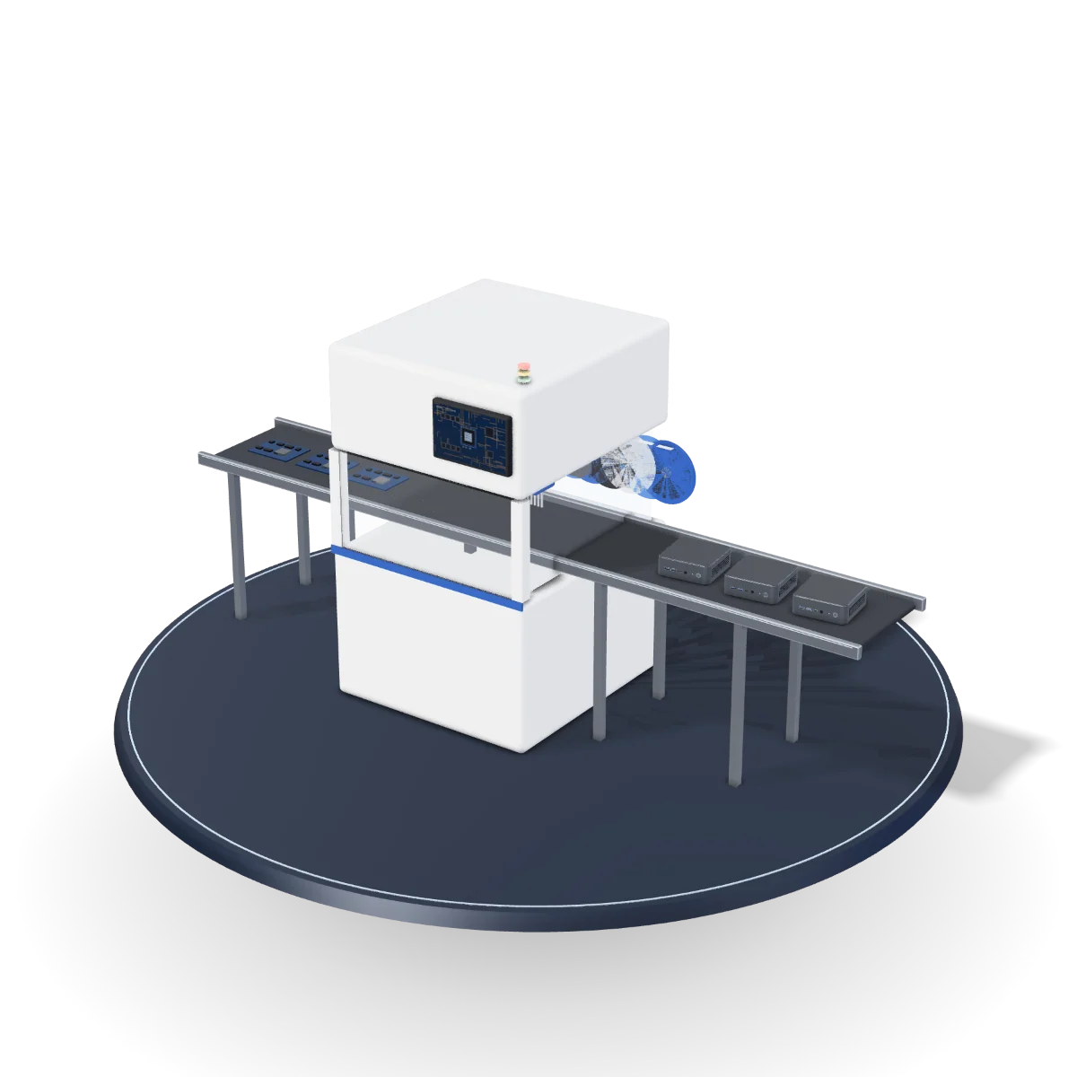 Mass production — representative render