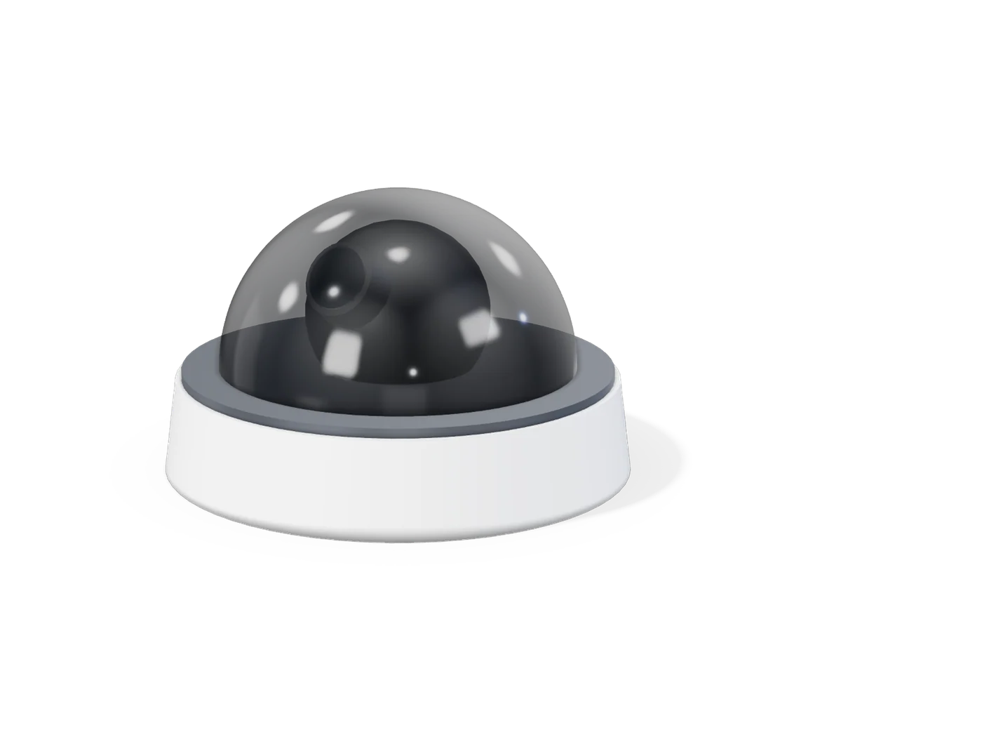 AI dome camera — representative render