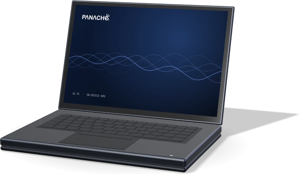 Representative render of an AI laptop