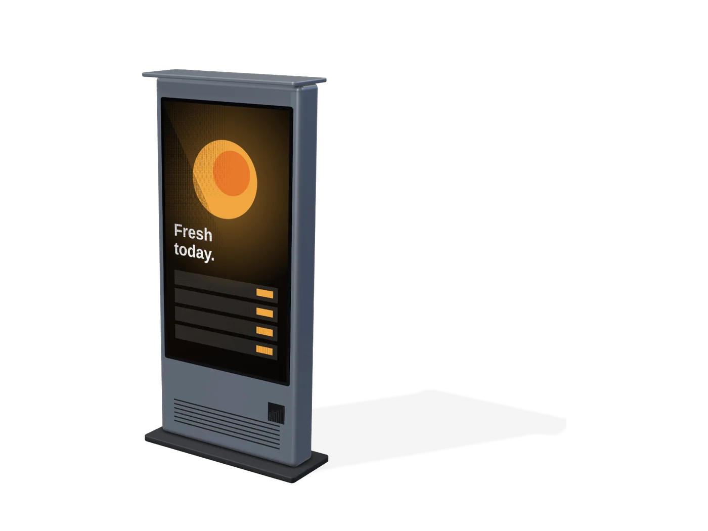 Outdoor signage — representative render