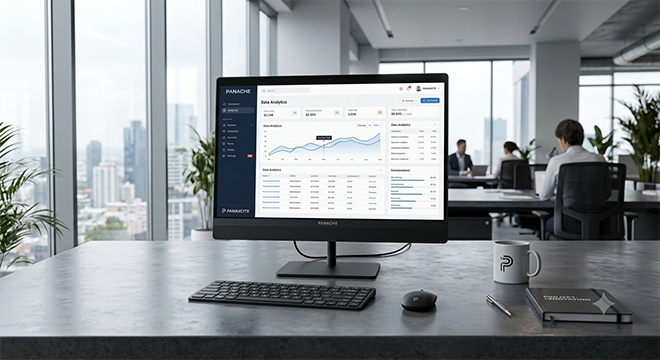 Clean workspace with All-in-One PC